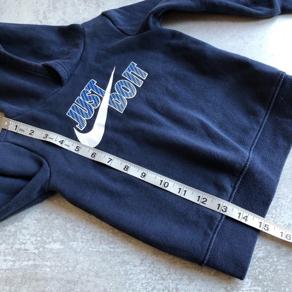 Nike Toddler Sweatshirt Hoodie Navy Blue White Swoosh 2T - Picture 4 of 6